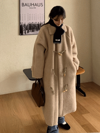 cozy duffle shearing coat (2colors) 순차발송