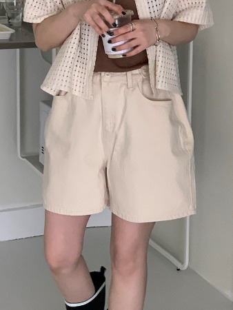 margaret button shorts (2colors)