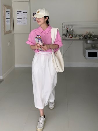 chino back banding skirt (3colors)