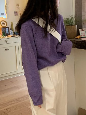 whole garment day knit (4color) 울80 캐시미어10