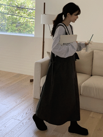 bio suspender skirt (2color)
