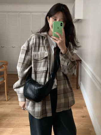 winter check shirts outer (2colors)