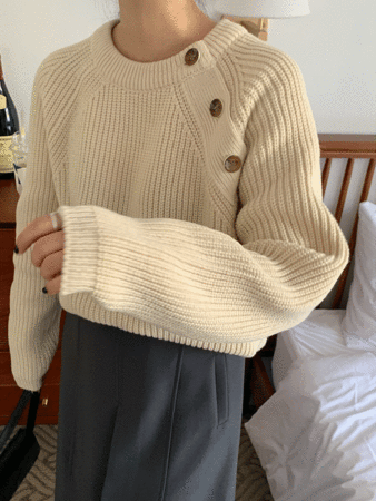 easily button point knit (4colors) 재진행!
