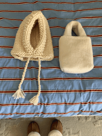handmade knit balaclava (2colors)