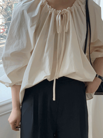 romantic string ribbon blouse (2colors) 추천!