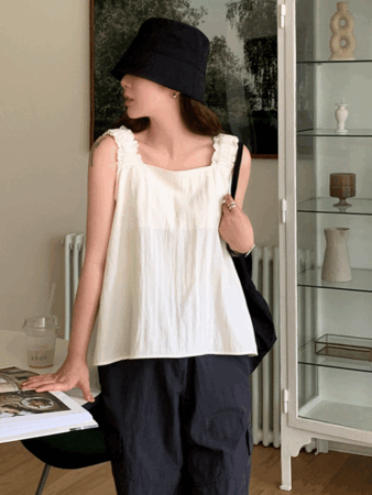 french shirring blouse (3color)