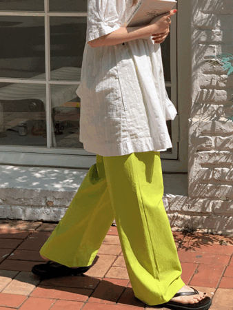 daily cotton banding pants (2color)